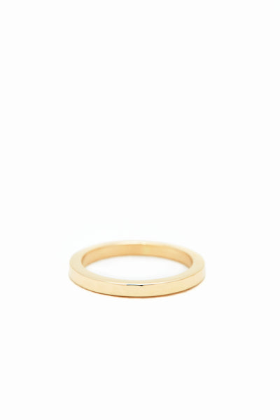 14K Yellow Gold Simply Squared Band Ring