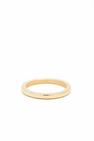 14K Yellow Gold Simply Squared Band Ring