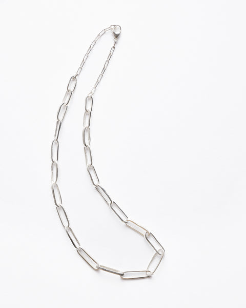 Sterling Silver Elongated Rectangle Link Chain